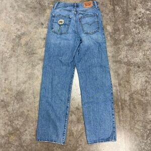 Levi's 94' Baggy Distressed Mom Jean With Flower Embroidery 26x30